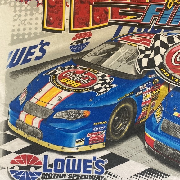 CHASE COCA COLA NASCAR 2004 THE THIRST FOR FIRST VINTAGE White AOP T Shirt in XL - Picture 7 of 12